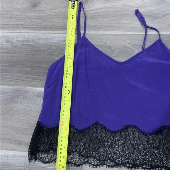 Aritzia Wilfred "Chimere" purple lace-trimmed silk cami (size M) - Picture 7 of 7